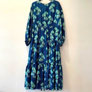 Borgo De Nor silk maxi dress, size 12